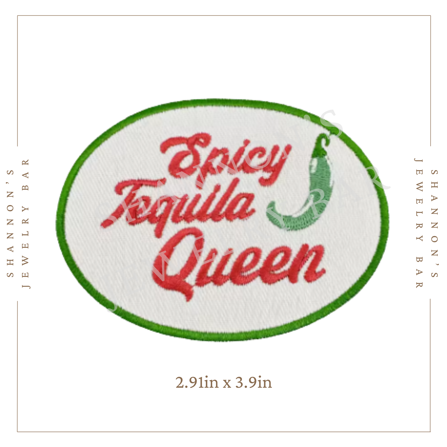 Spicy Tequila Queen Embroidered Patch | Fiesta Iron-On Patch