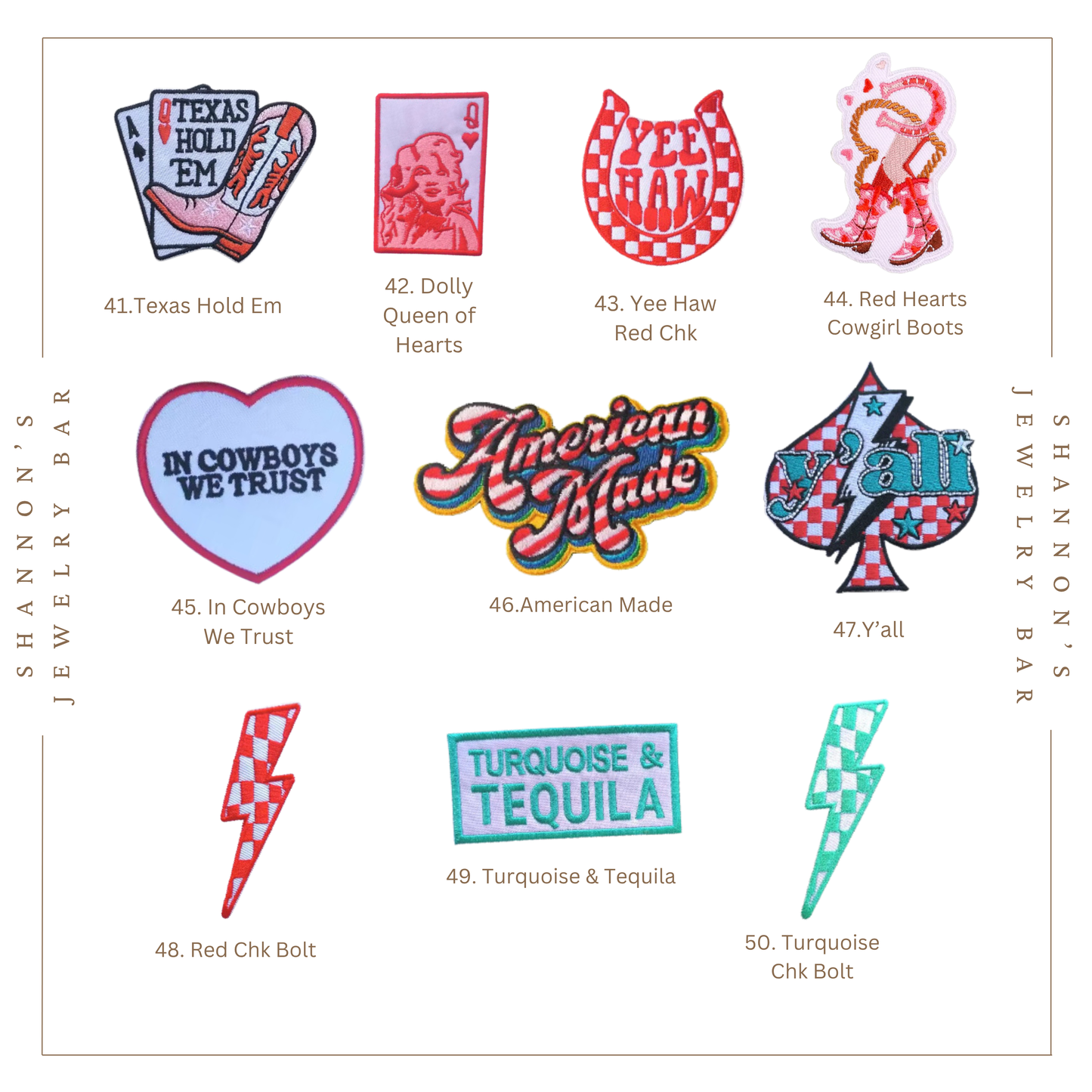 HANDMADE PATCHES - Iron On Patches, Trucker Hat Patch, Western Patch, Trendy Patch, Belt Bag Patch, Patch Bundles, Embroidered Patches