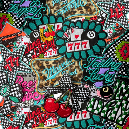 Turquoise Skeleton Peace Hand Patch | Western Rock Embroidered Iron-On