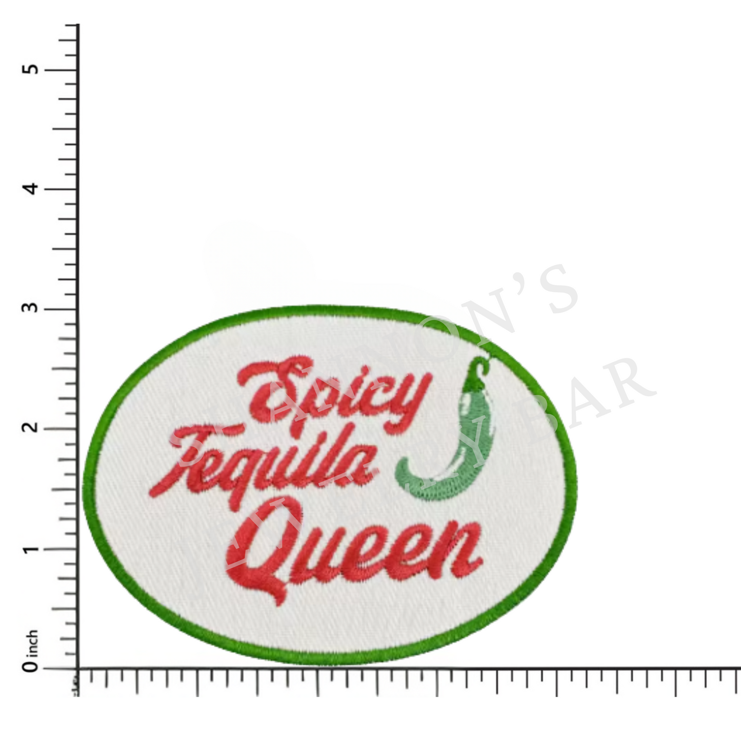 Spicy Tequila Queen Embroidered Patch | Fiesta Iron-On Patch
