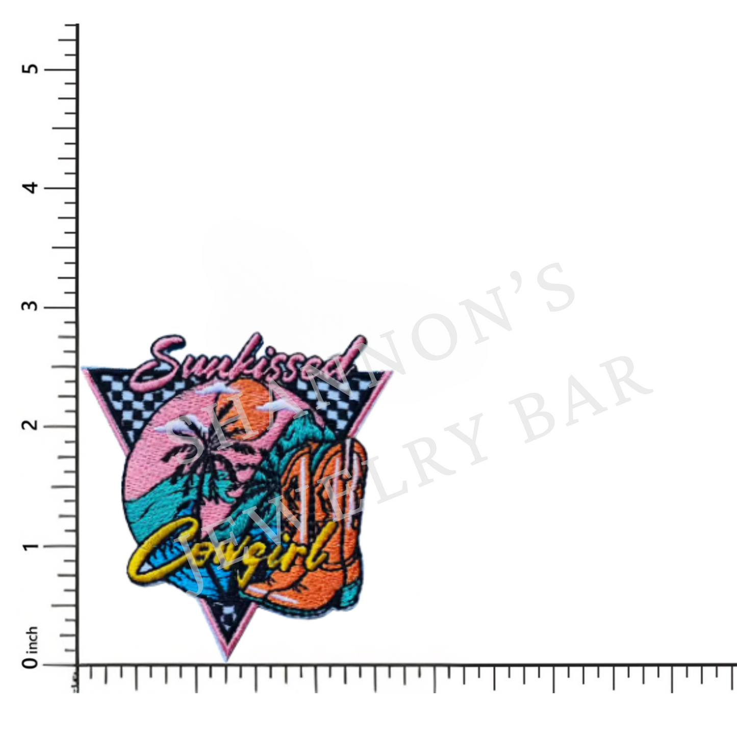 Sunkissed Cowgirl Embroidered Patch | Retro Western Summer Iron-On