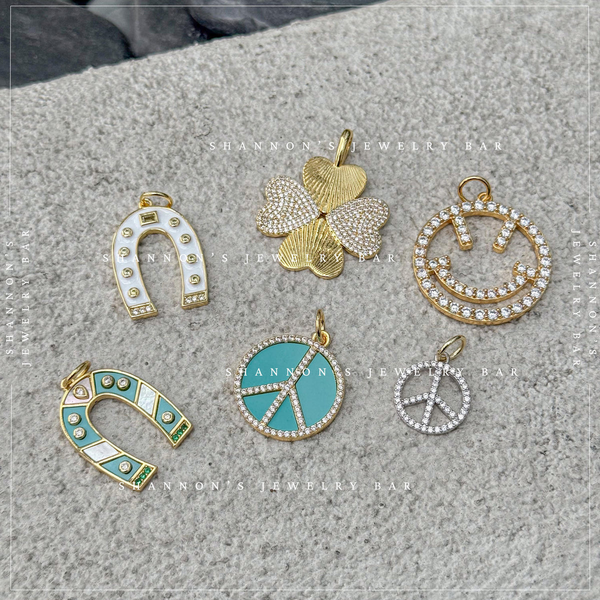 Peace Sign Charm Pendant, CZ Peace Symbol Charm, Boho Jewelry Charm, Festival Necklace Charm, Hippie Jewelry Pendant