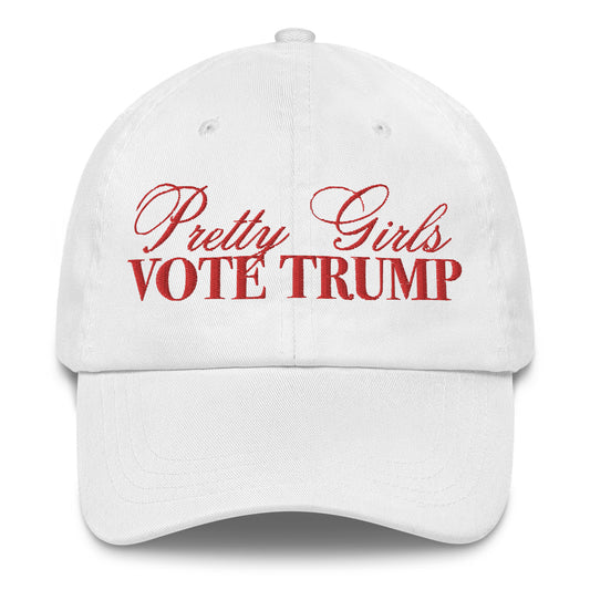 Pretty Girls Vote Trump Embroidered Dad hat