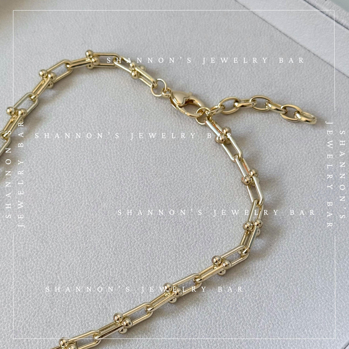 14k Gold Plated Industrial Chain Horsebit Necklace, CZ Pave Pendant Necklace, Chunky Gold Hardware Link Chain Necklace, Equestrian Jewelry,