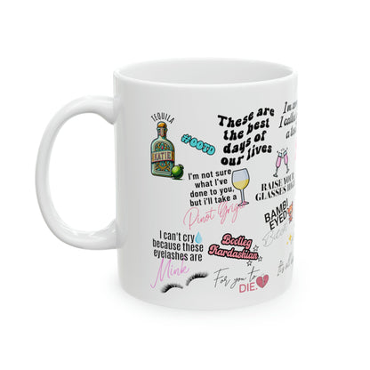 Vanderpump Rules Mash-Up Ceramic Mug, 11oz, Vanderpump Rules Iconic Quotes, All the Seasons Quotes, Scandoval