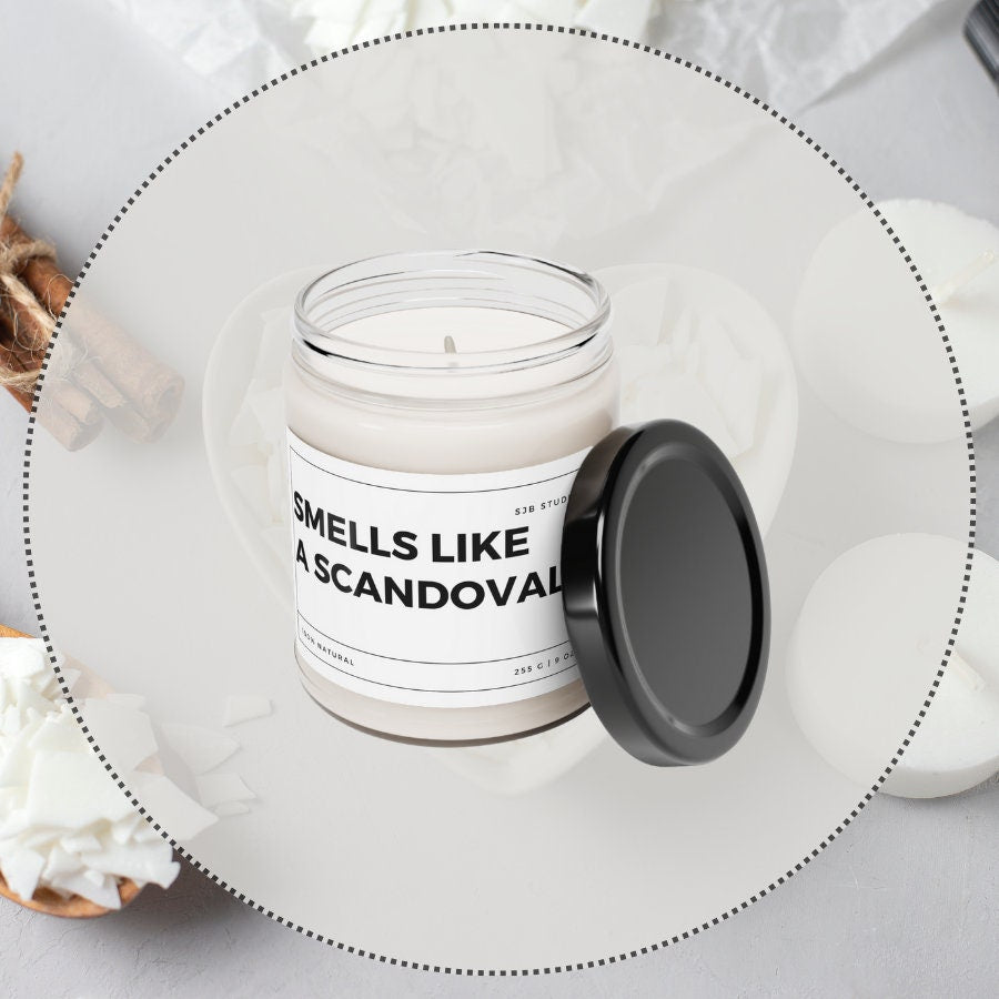 Smells Like A Scandoval - Scented Soy Candle, 9oz - Vanderpump Rules, Fan Merch, Pump Rules, VPR, Scandoval, Ariana Madix