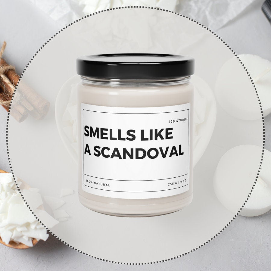 Smells Like A Scandoval - Scented Soy Candle, 9oz - Vanderpump Rules, Fan Merch, Pump Rules, VPR, Scandoval, Ariana Madix