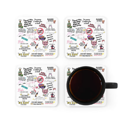 Vanderpump Rules Mash-Up Corkwood Coaster Set, Vanderpump Rules Iconic Quotes, All the Seasons Quotes, Scandoval