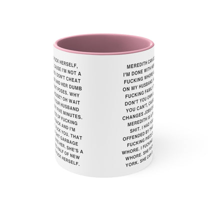 Lisa Barlow's Hot Mic Moment - Real Housewives - Iconic Reality TV Moments - Iconic Quotes - RHOSLC - Accent Coffee Mug, 11oz