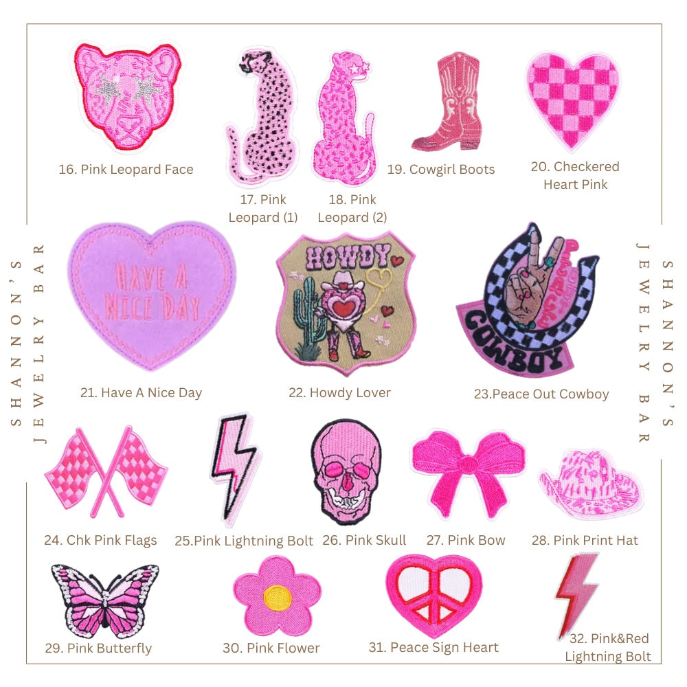 HANDMADE PATCHES - Iron On Patches, Trucker Hat Patch, Western Patch, Trendy Patch, Belt Bag Patch, Patch Bundles, Embroidered Patches
