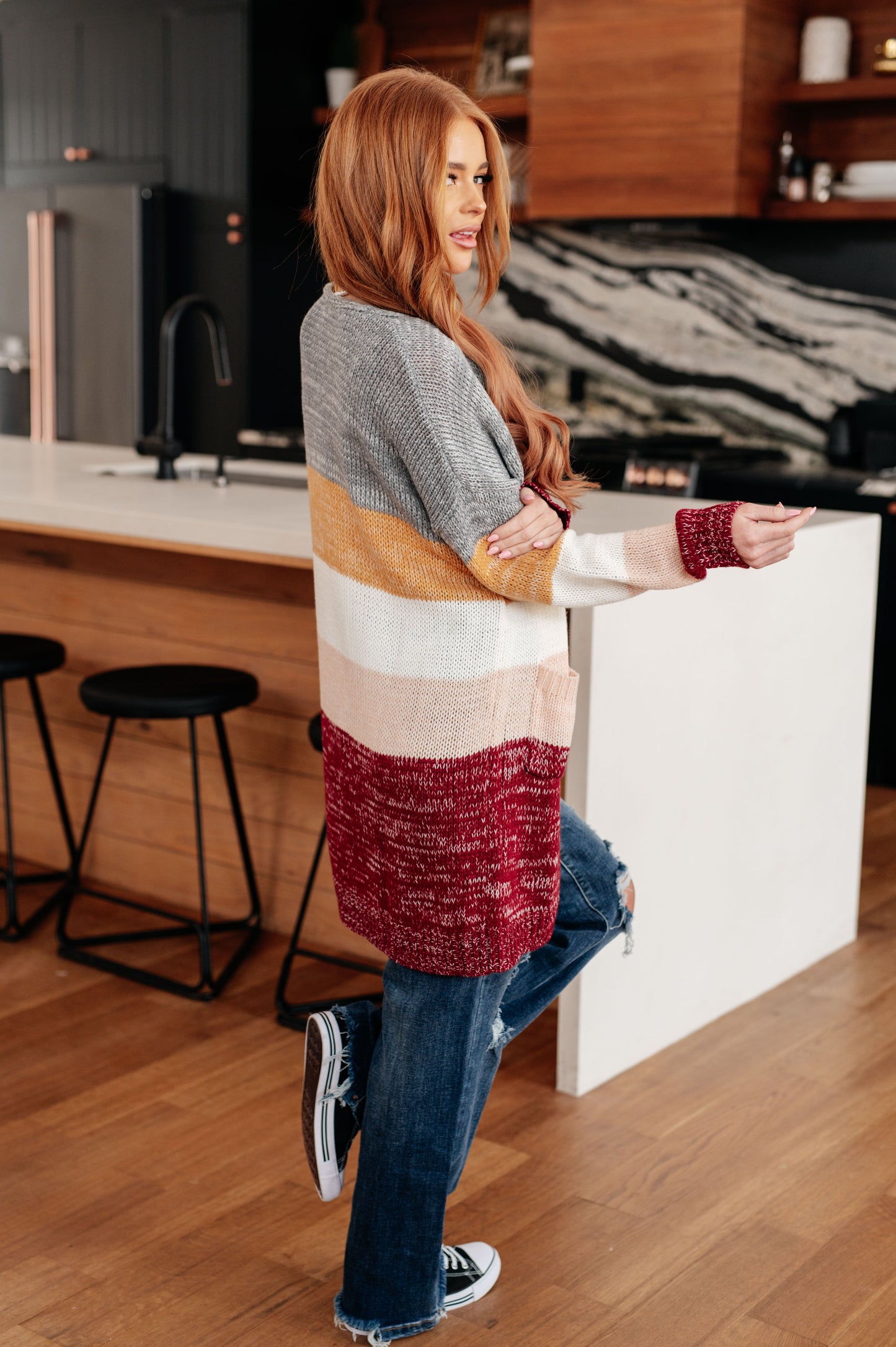 Bring the Warmth Color Block Cardigan - Shannon’s Jewelry Bar