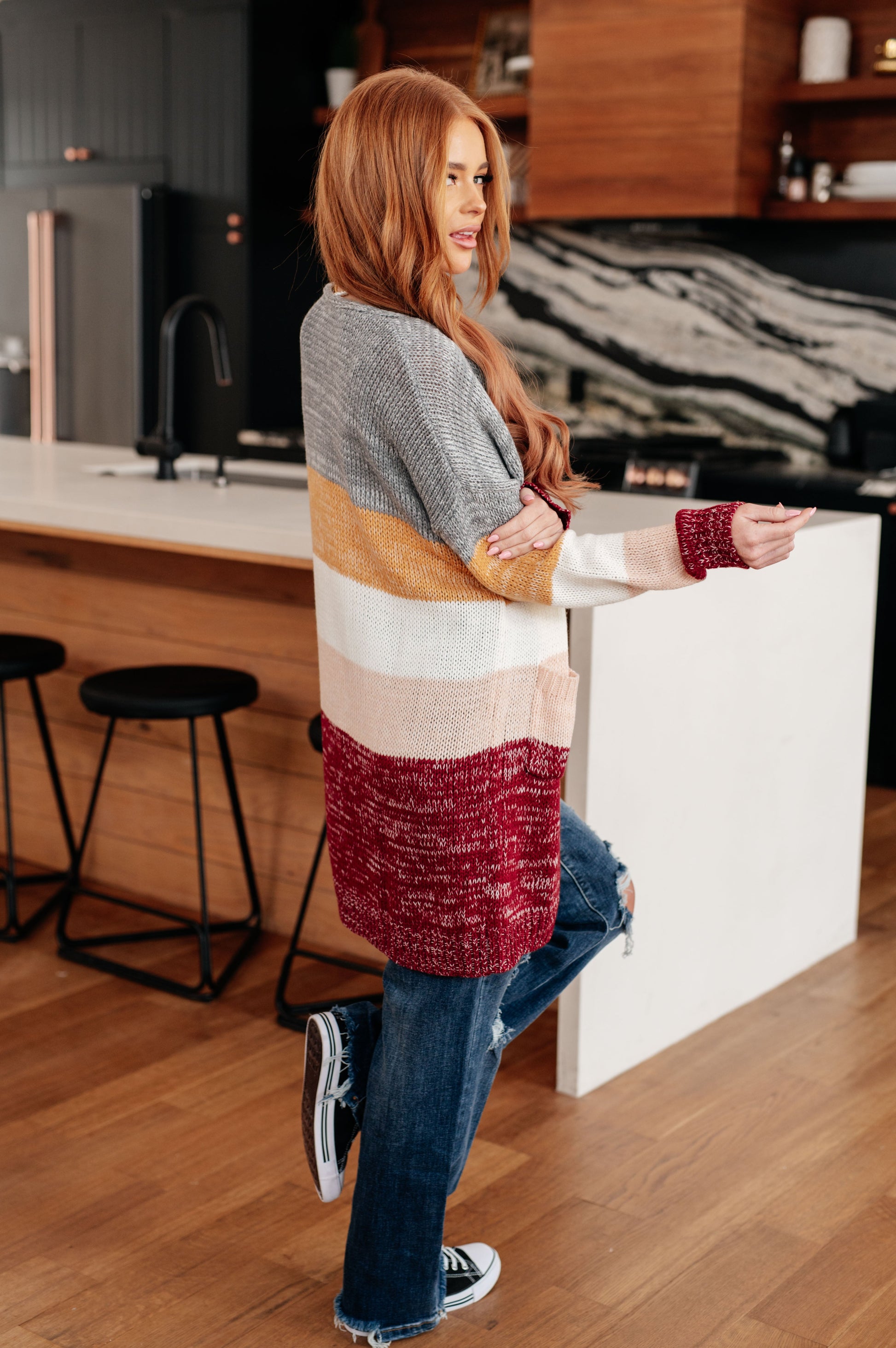 Bring the Warmth Color Block Cardigan - Shannon’s Jewelry Bar