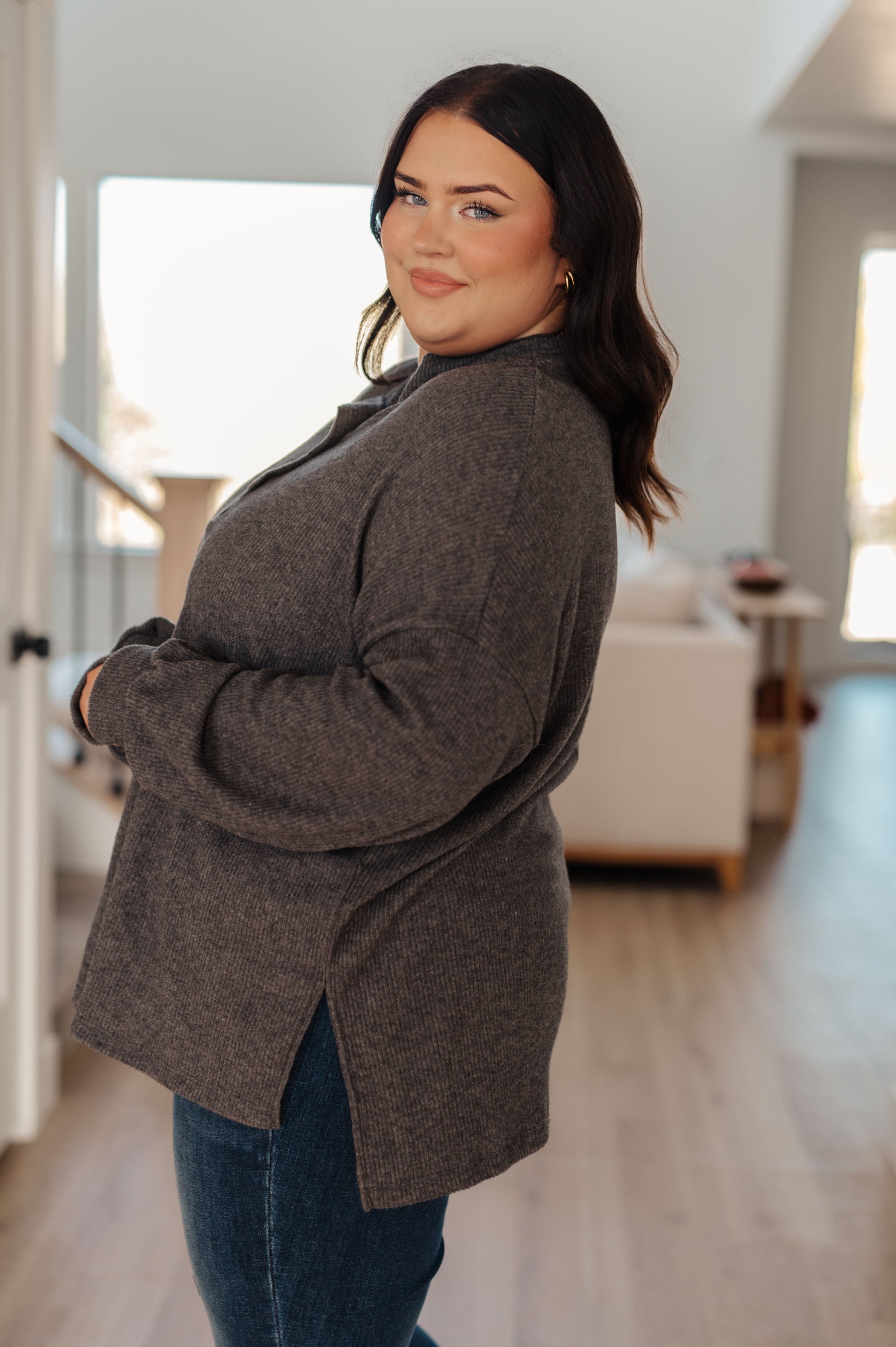 Cozy All Over Henley Top - Shannon’s Jewelry Bar