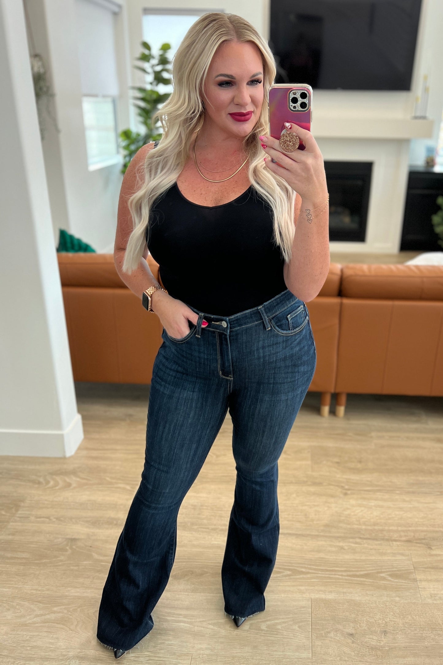 Jane High Rise Raw Hem Flare - Shannon’s Jewelry Bar