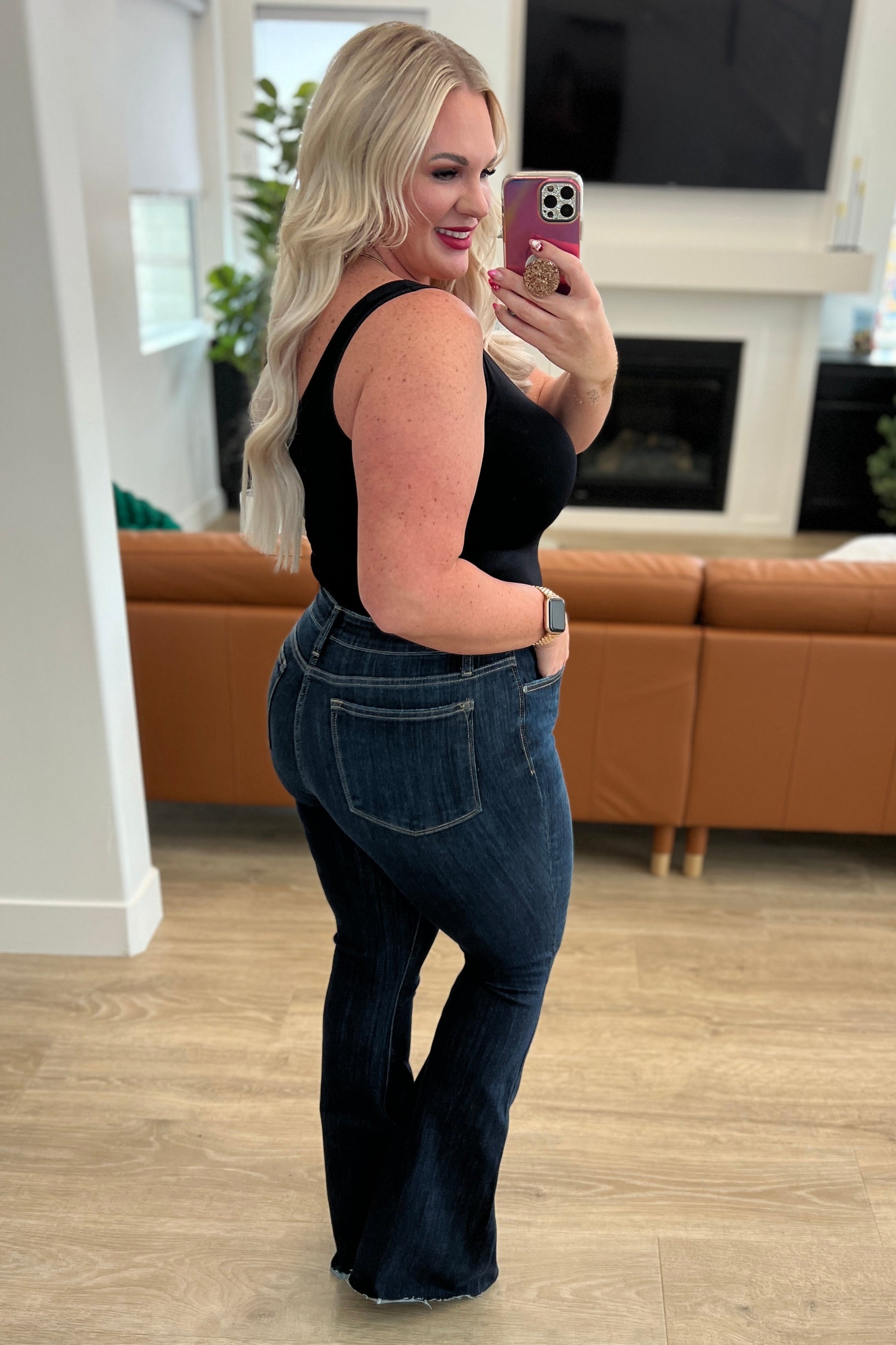 Jane High Rise Raw Hem Flare - Shannon’s Jewelry Bar