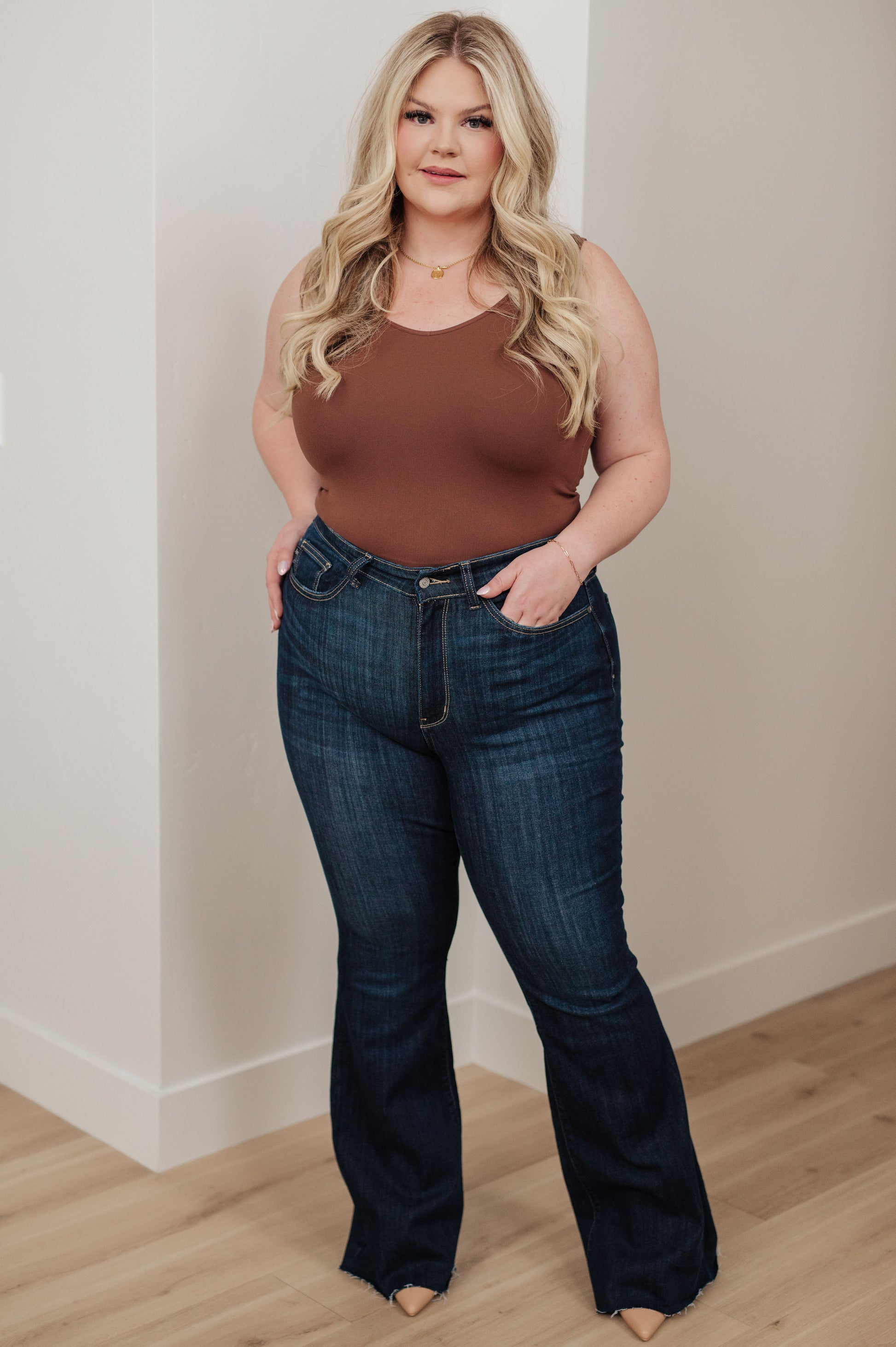 Jane High Rise Raw Hem Flare - Shannon’s Jewelry Bar