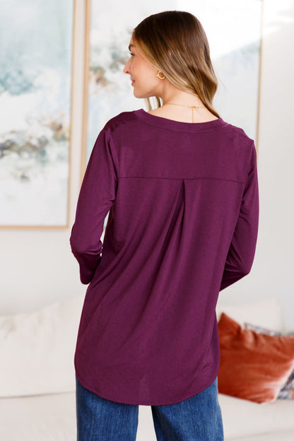 So Outstanding Top in Dark Magenta - Shannon’s Jewelry Bar
